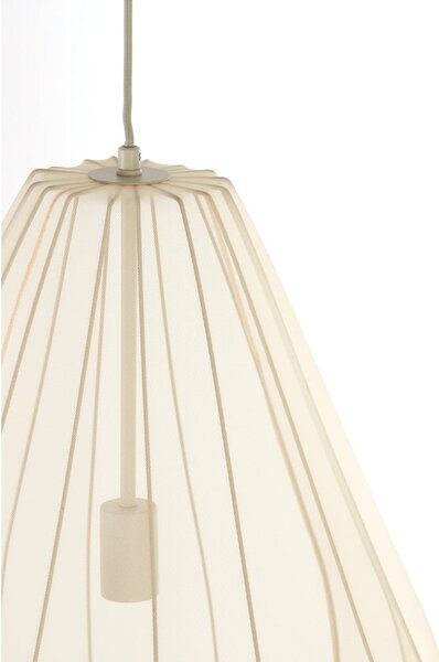 Beżowa lampa wisząca z tekstylnym kloszem ø 50 cm Itela – Light & Living