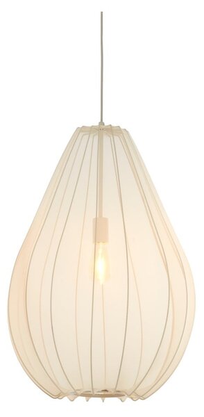 Beżowa lampa wisząca z tekstylnym kloszem ø 50 cm Itela – Light & Living