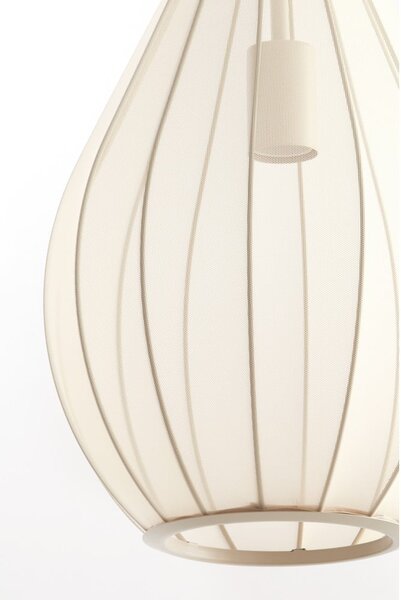 Beżowa lampa wisząca z tekstylnym kloszem ø 28 cm Itela – Light & Living
