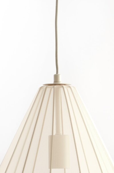 Beżowa lampa wisząca z tekstylnym kloszem ø 28 cm Itela – Light & Living