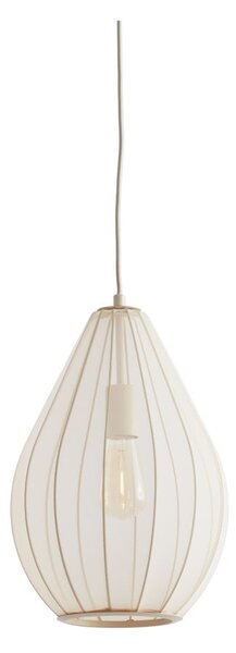 Beżowa lampa wisząca z tekstylnym kloszem ø 28 cm Itela – Light & Living