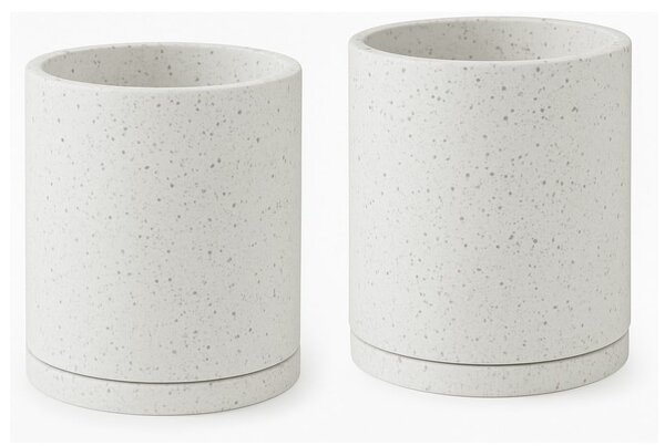 Zestaw 2 białych doniczek Bonami Selection Terrazzo, ø 26 cm