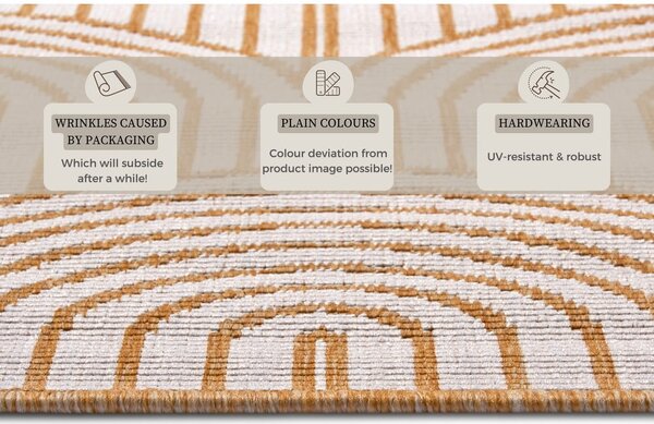 Dywan odpowiedni na zewnątrz w kolorze ochry 80x150 cm Pangli Ochre – Hanse Home