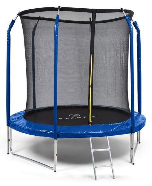 KLARFIT Jumpstarter, trampolina, Ø 2,5 m, siatka, maks. 120 kg, powierzchnia do skakania Ø 195 cm