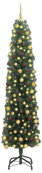 Sztuczna choinka z podstawą Zielony 180 cm PVC, stal i plastik
