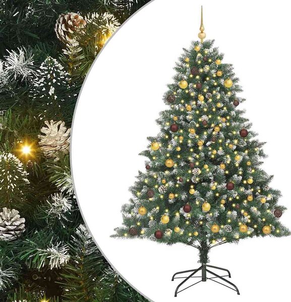 Sztuczna choinka z podstawą Zielony 210 cm PVC, plastik i stal