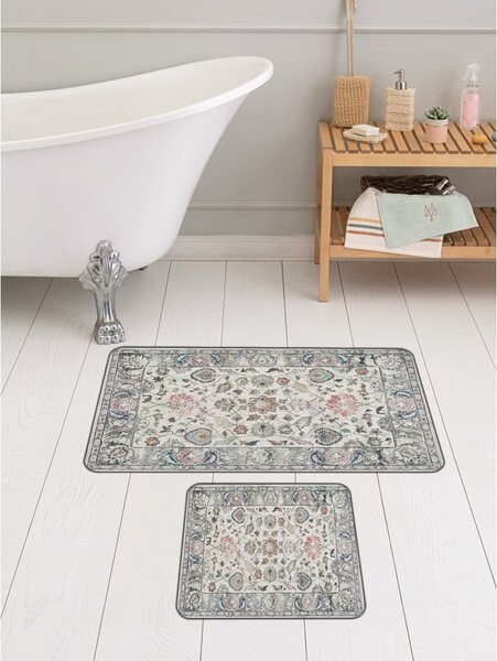 Szare dywaniki łazienkowe zestaw 2 szt. 60x100 cm – Mila Home