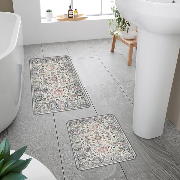 Szare dywaniki łazienkowe zestaw 2 szt. 60x100 cm – Mila Home