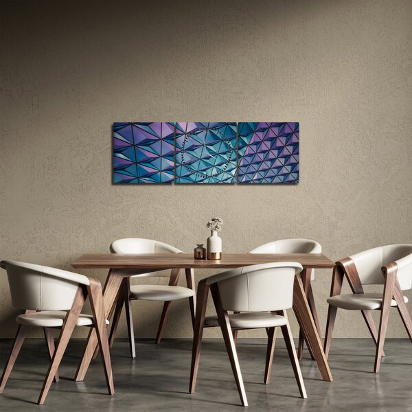 Obraz - struktura koloru (z zegarem) (90x30 cm)