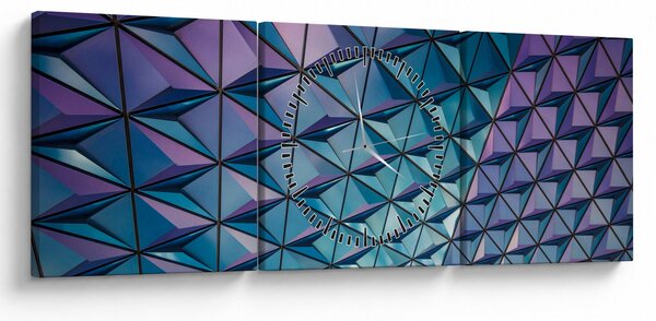 Obraz - struktura koloru (z zegarem) (90x30 cm)