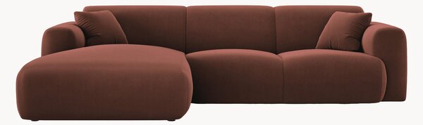 Sofa narożna z weluru Nolio, różne rozmiary