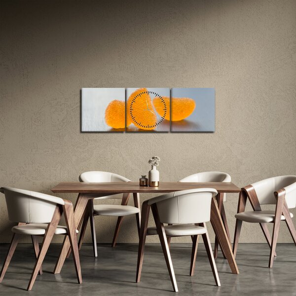 Obraz mandarynek (z zegarem) (90x30 cm)