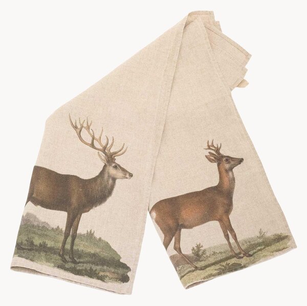Komplet ręczników kuchennych z lnu Deer & Roe Deer, 2 elem