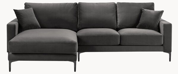 Sofa narożna o wyglądzie aksamitu Venus (4-osobowa)
