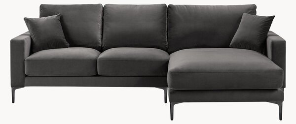 Sofa narożna o wyglądzie aksamitu Venus (4-osobowa)