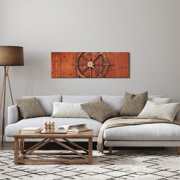 Obraz steru (z zegarem) (90x30 cm)