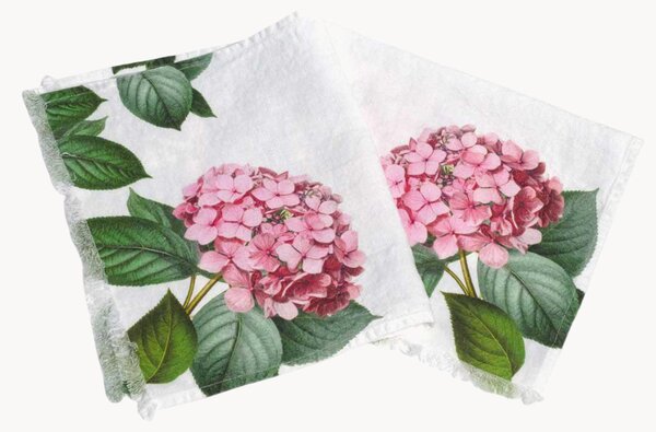 Komplet ręczników gościnnych z lnu Hydrangea, 2 elem
