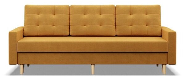 Kanapa trzyosobowa, MILO, velvet, 212x92x92 cm, Å¼Ã³Åty | TYLETEGOTU