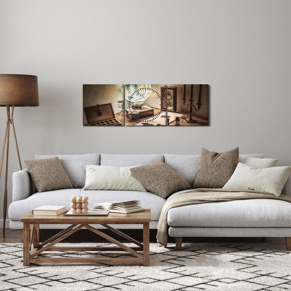 Obraz - stół podróżny (z zegarem) (90x30 cm)
