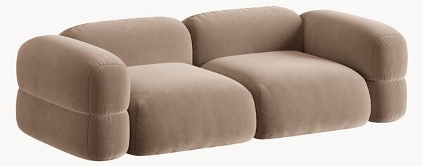 Sofa modułowa z aksamitu Roger (3-osobowa), S 250 cm