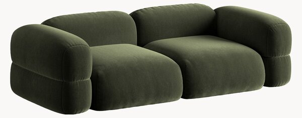 Sofa modułowa z aksamitu Roger (3-osobowa), S 250 cm