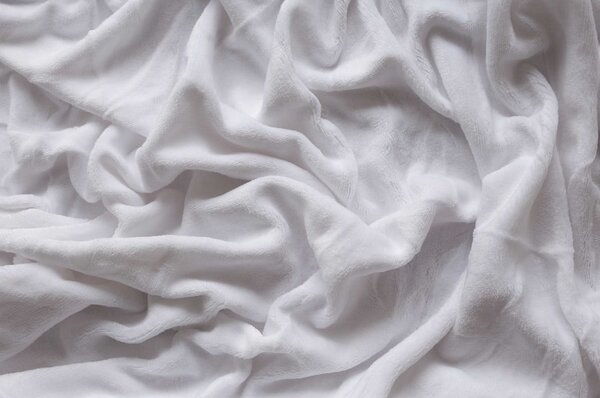 Białe prześcieradło z mikropluszu z gumką 90x200 cm – Jerry Fabrics
