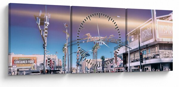 Zdjęcie ulicy w Las Vegas (z zegarem) (90x30 cm)