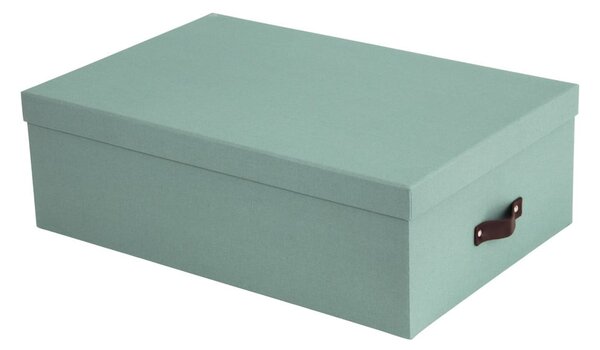 Miętowe kartonowe pojemniki z pokrywką zestaw 3 szt. 31x47x15 cm Inge – Bigso Box of Sweden