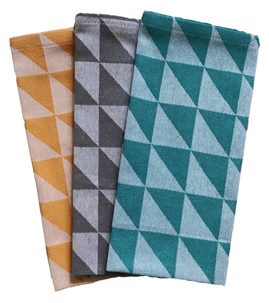 Ścierki bawełniane zestaw 3 szt. 70x50 cm Geometry – JAHU collections