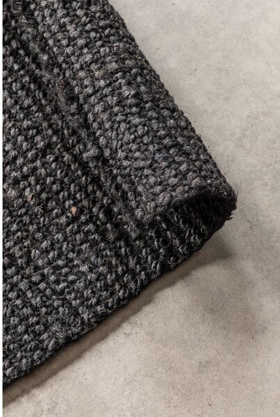 Czarny chodnik z juty 80x200 cm Bouclé – Hanse Home