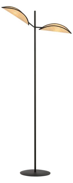Lampa stojąca podłogowa Emibig 2xE14 40W VENE LP2 BLACK/RATTAN 1160/LP2
