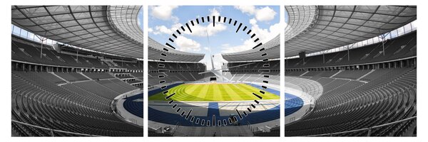 Obraz - stadion piłkarski (z zegarem) (90x30 cm)