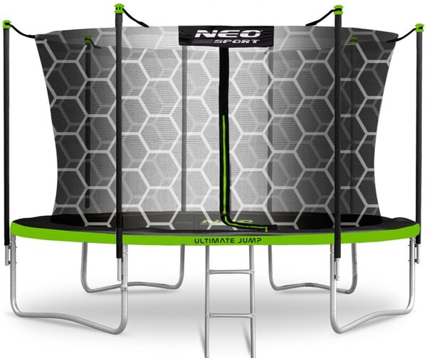 Trampolina ogrodowa 404cm 13ft drabinka siatka wew. Neo-Sport