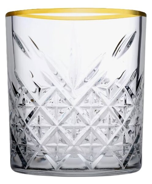 Komplet szklanek niskich PASABAHCE Timeless Gold 420ml