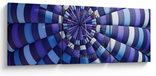 Obraz struktury latającego balonu (z zegarem) (90x30 cm)