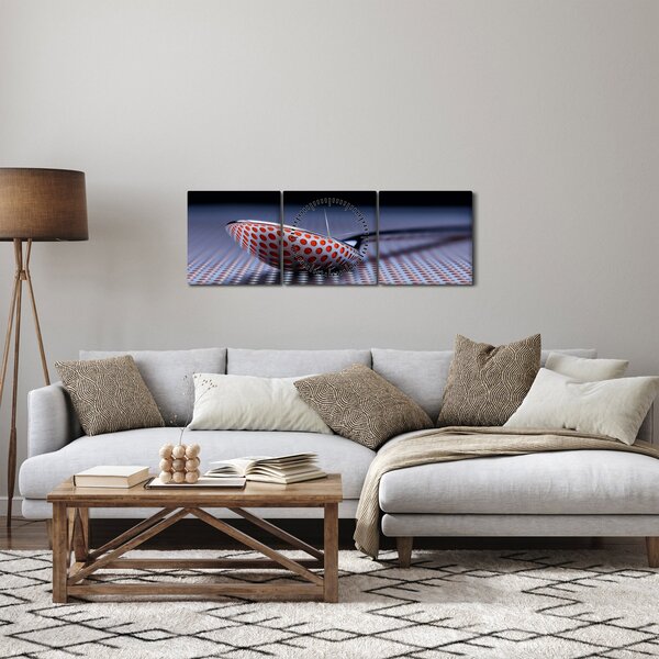 Obraz odbicia (z zegarem) (90x30 cm)