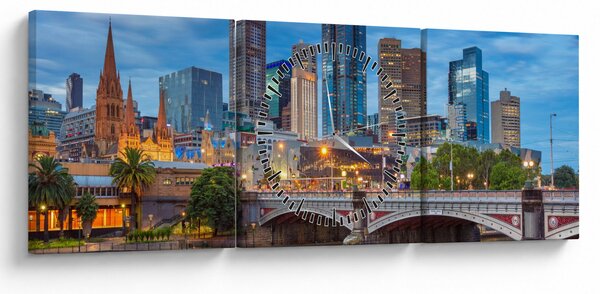 Obraz miasta Melbourne (z zegarem) (90x30 cm)