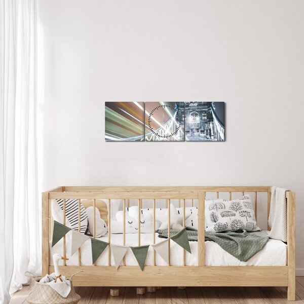 Obraz Tower Bridge (z zegarem) (90x30 cm)