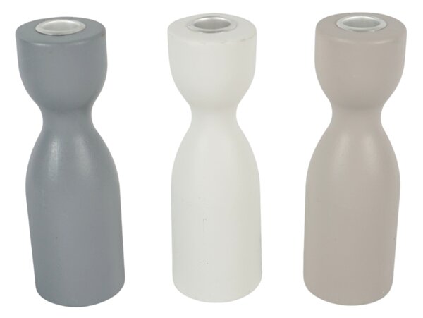 Drewniany świecznik TORNE 18 cm - różne kolory