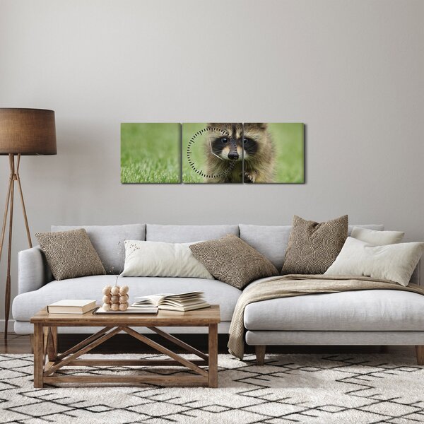 Obraz szopa pracza (z zegarem) (90x30 cm)