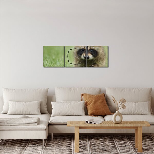 Obraz szopa pracza (z zegarem) (90x30 cm)