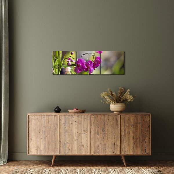 Obraz - spa and stones (z zegarem) (90x30 cm)