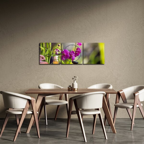 Obraz - spa and stones (z zegarem) (90x30 cm)
