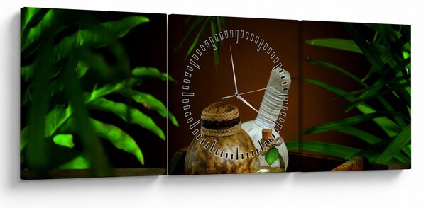 Obraz rzeczy spa (z zegarem) (90x30 cm)