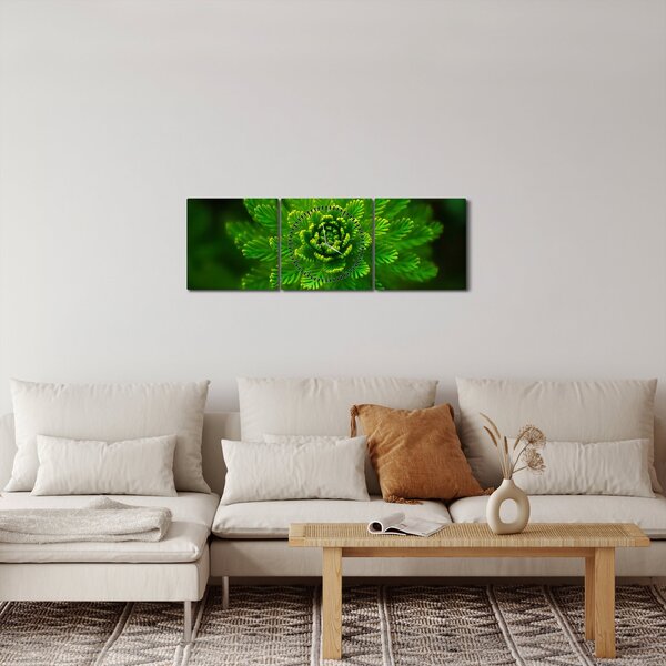 Obraz drzewa iglastego (z zegarem) (90x30 cm)