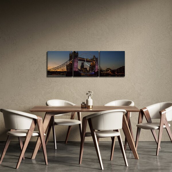 Obraz - Tower bridge (z zegarem) (90x30 cm)