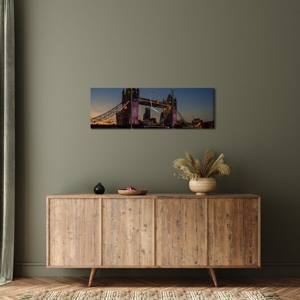 Obraz - Tower bridge (z zegarem) (90x30 cm)
