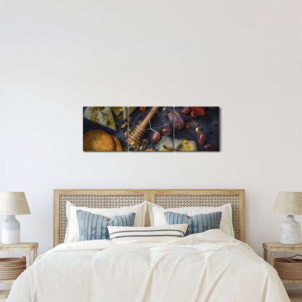 Obraz z suszonymi owocami (z zegarem) (90x30 cm)