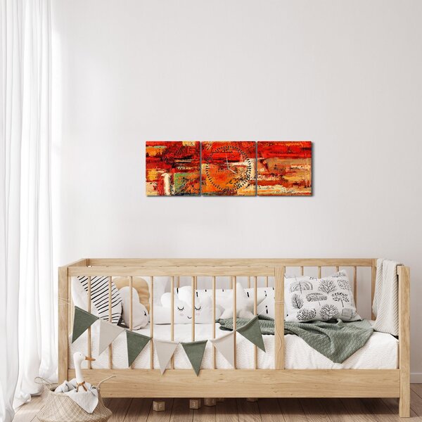 Obraz muralu (z zegarem) (90x30 cm)