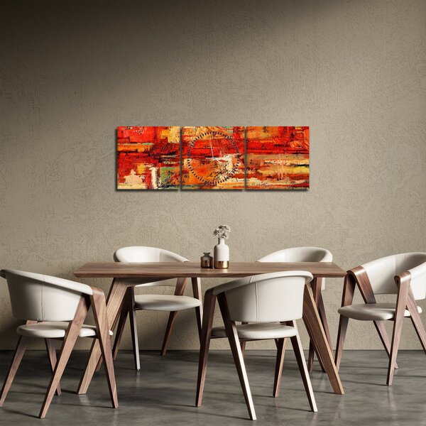 Obraz muralu (z zegarem) (90x30 cm)